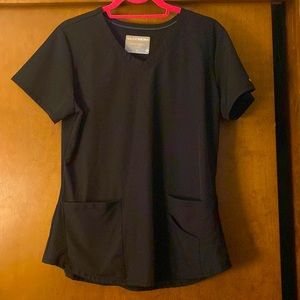 Black Sketchers Barco Scrub Top